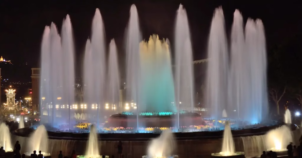 Free things to do in Barcelona – Magic Fountain light show and street performances at La Rambla