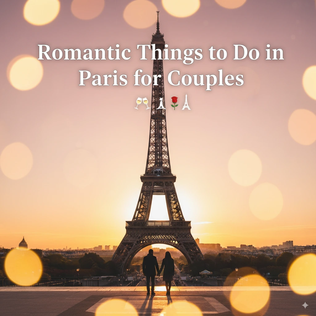 Romantic Paris image with Eiffel Tower at sunset – best things to do in Paris for couples