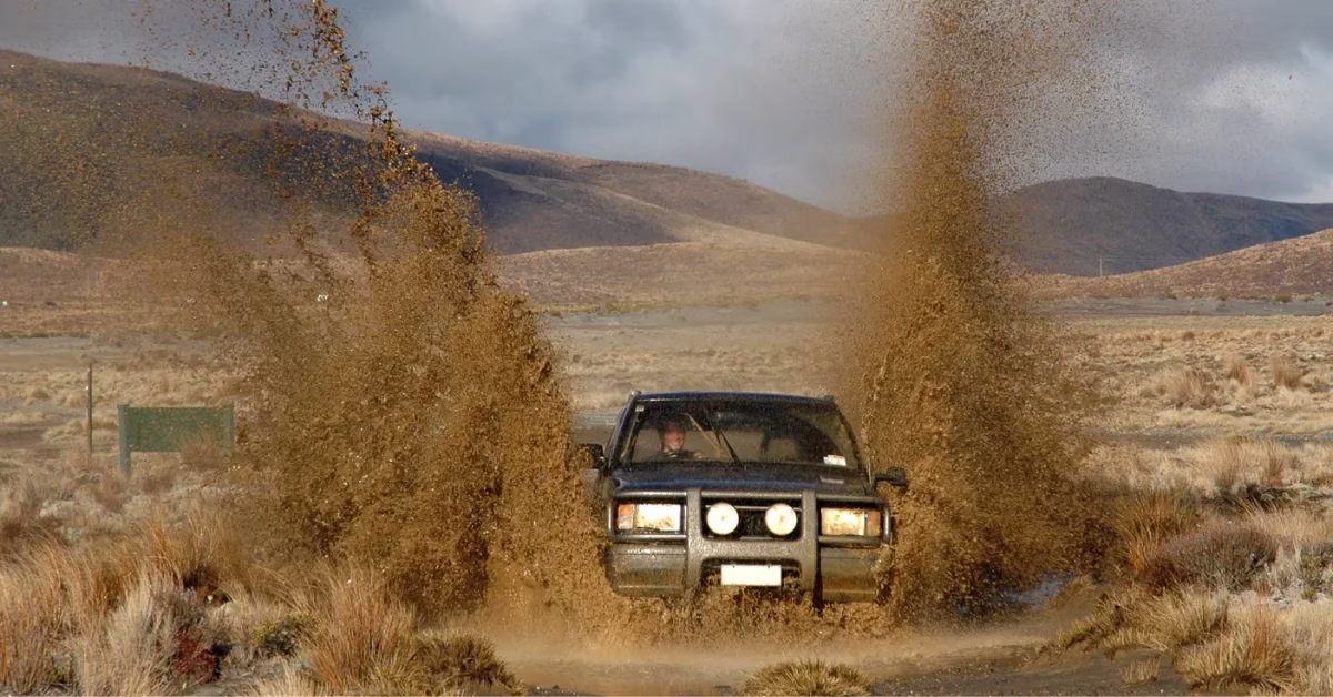 Off-road adventure through Gobustan mud volcanoes near Baku