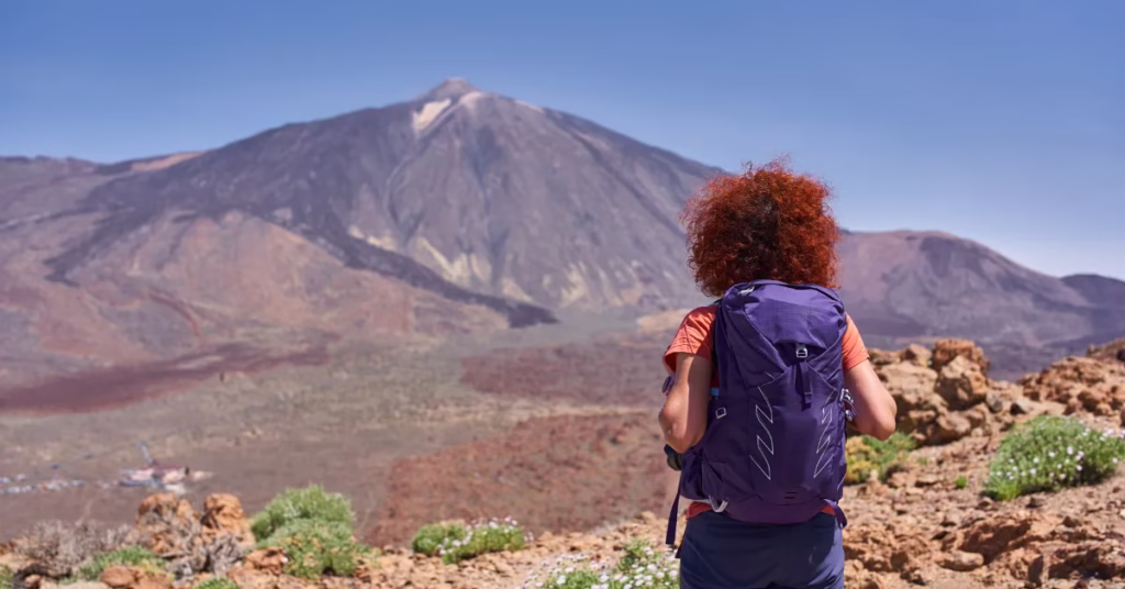 Hiker exploring Khizi hills during Baku adventure travel