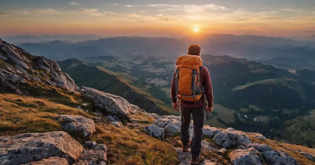 panoramic view of Lake Batur, Mount Batur, and surrounding hills