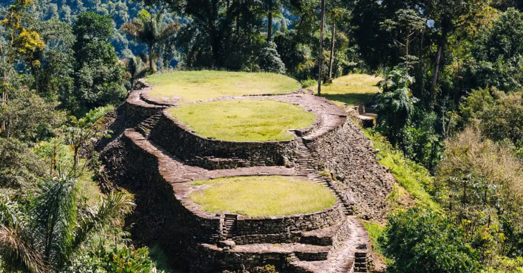 Ancient terraces of Ciudad Perdida during Hiking