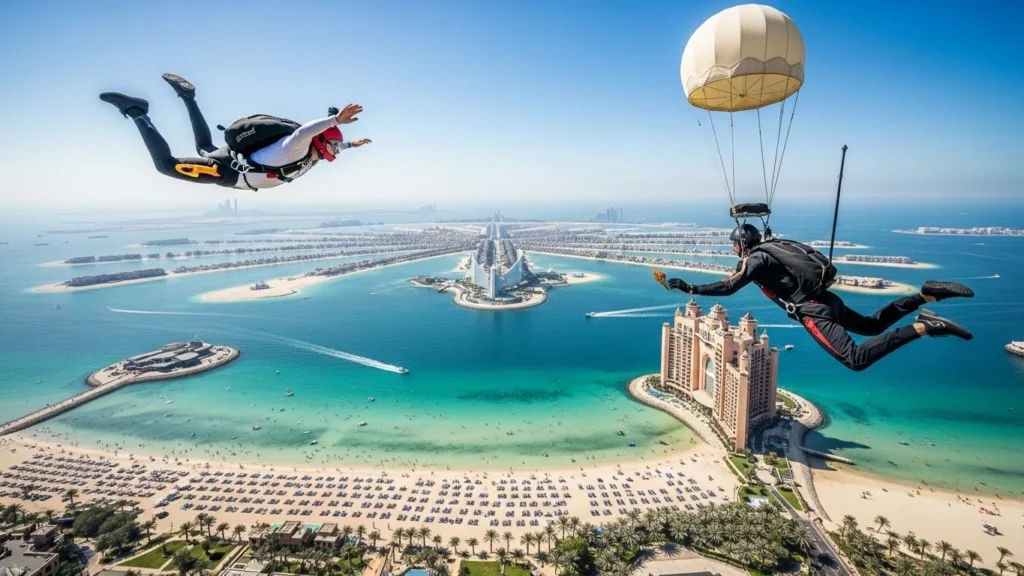 Skydiving + Beach Relaxation -Dubai Adventure Guide